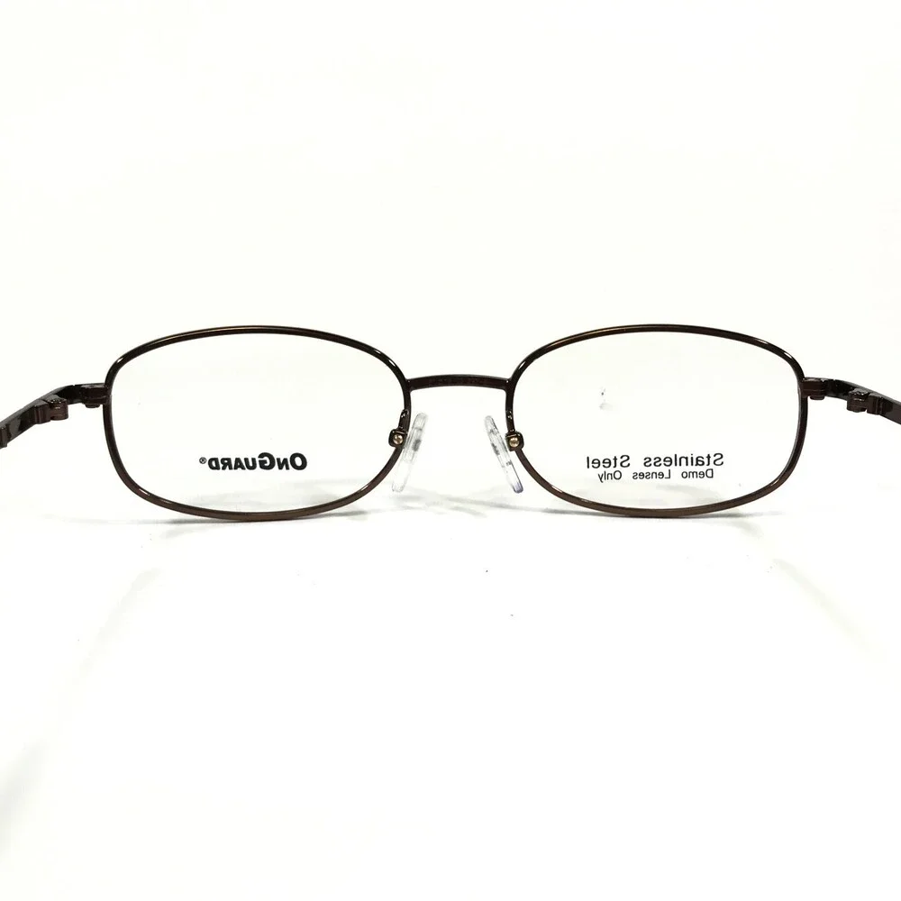 OnGuard Safety Eyeglasses Frames OG-113 Brown Round Full Rim Z87-2+ 51-18-135